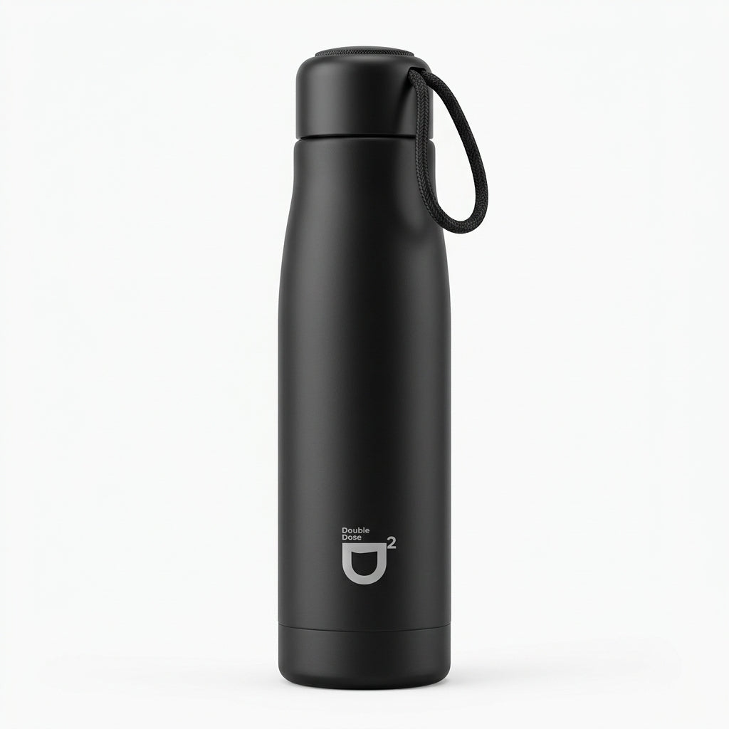 D² Black Utility Bottle - matte black insulated bottle